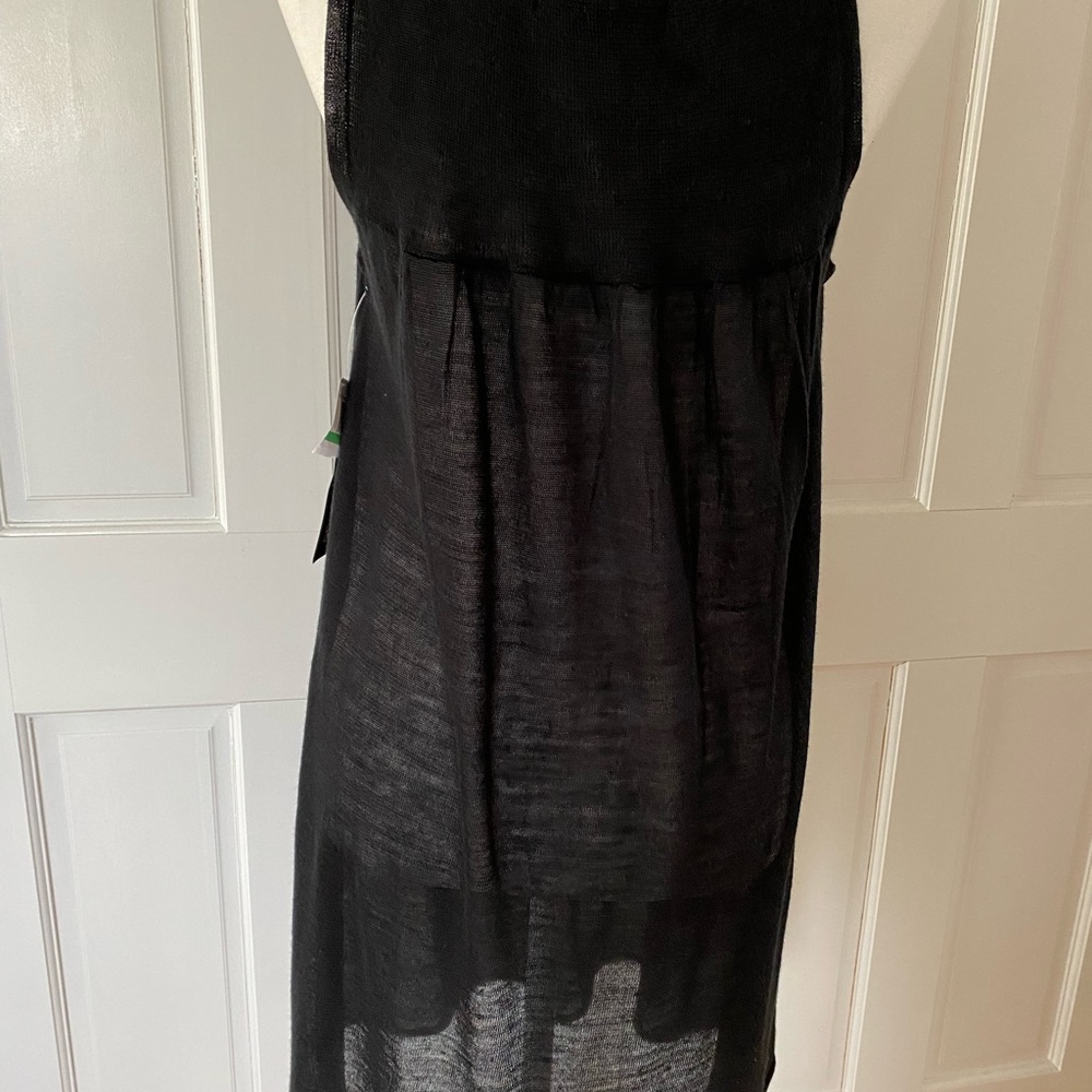 52 Weekends beach coverup size large black sheer - Picture 2 of 2